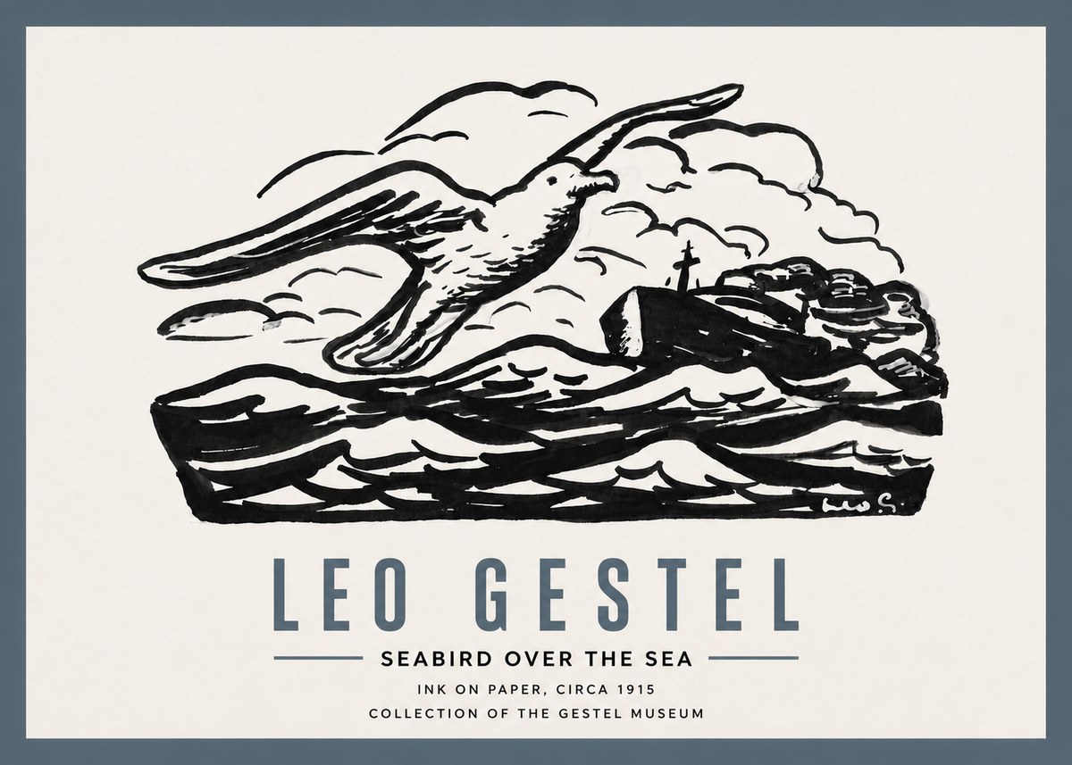 Leo Gestel Seabird over the Sea No5 - Affiche