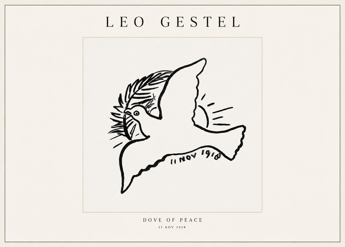 Leo Gestel Dove of Peace No1 - Affiche