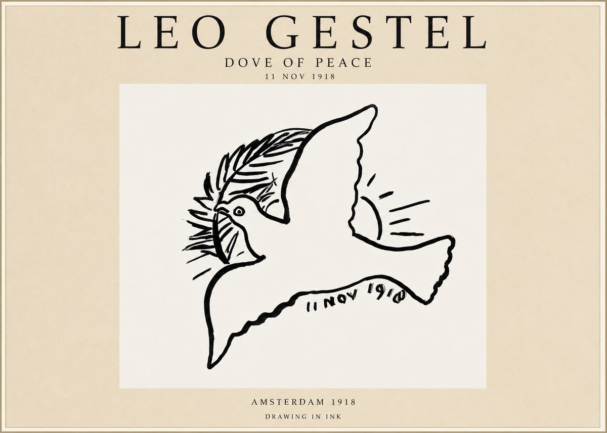 Leo Gestel Dove of Peace No3 - Affiche
