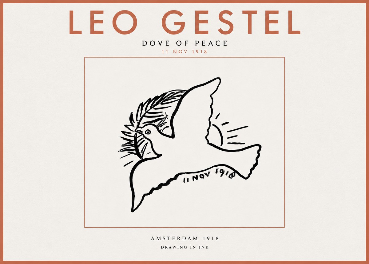 Leo Gestel Dove of Peace No5 - Affiche