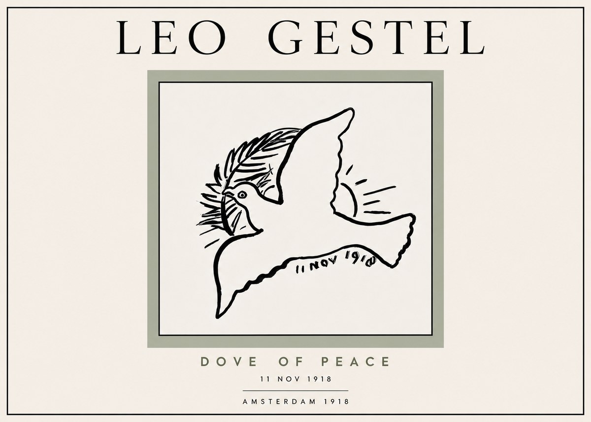 Leo Gestel Dove of Peace No6 - Affiche