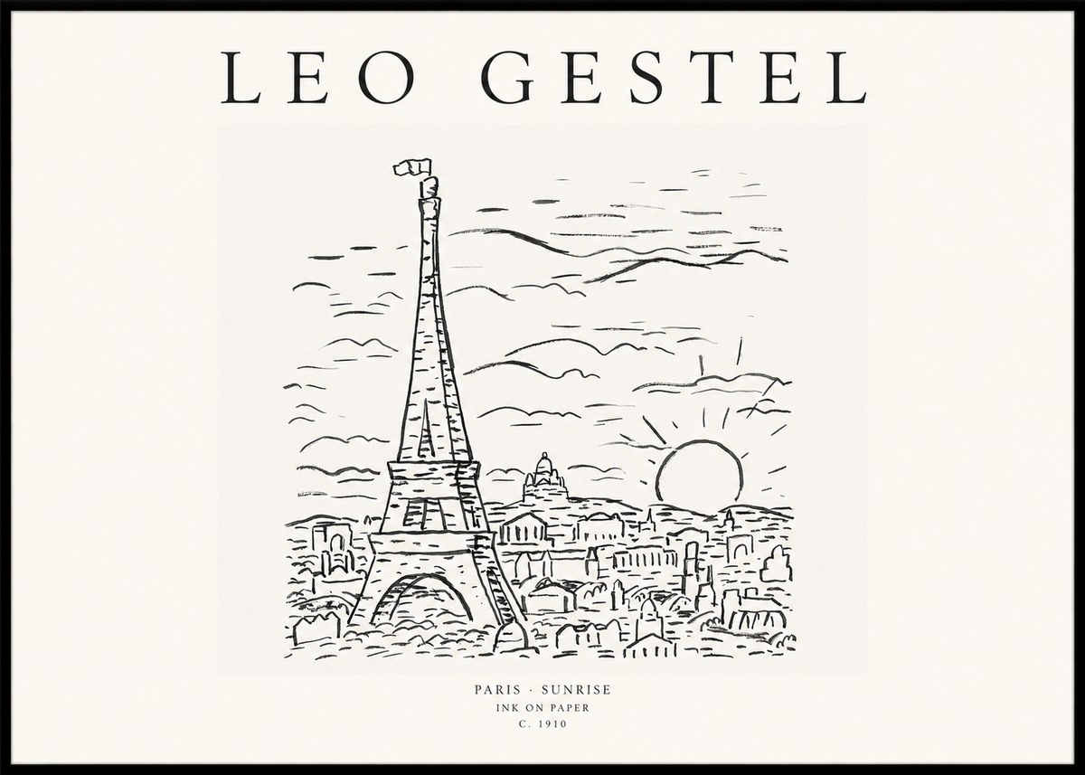 Leo Gestel Paris Sunrise No1 - Affiche
