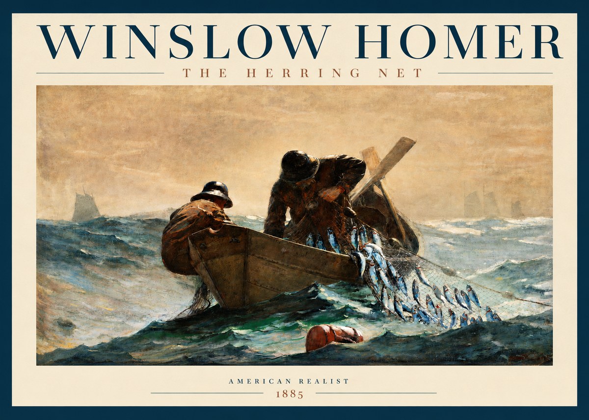 Winslow Homer The Herring Net I No2 - Affiche