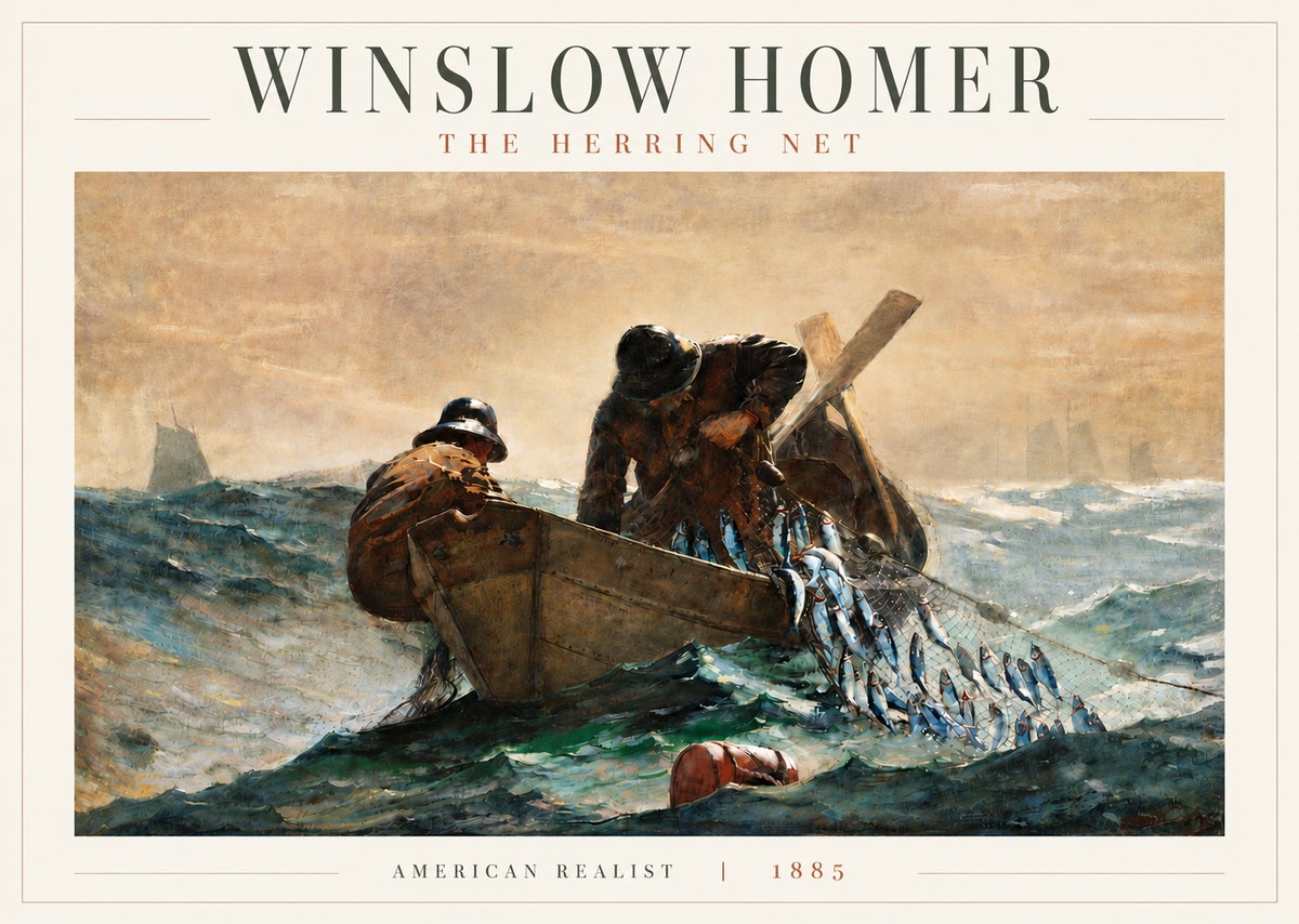 Winslow Homer The Herring Net I No4 - Affiche