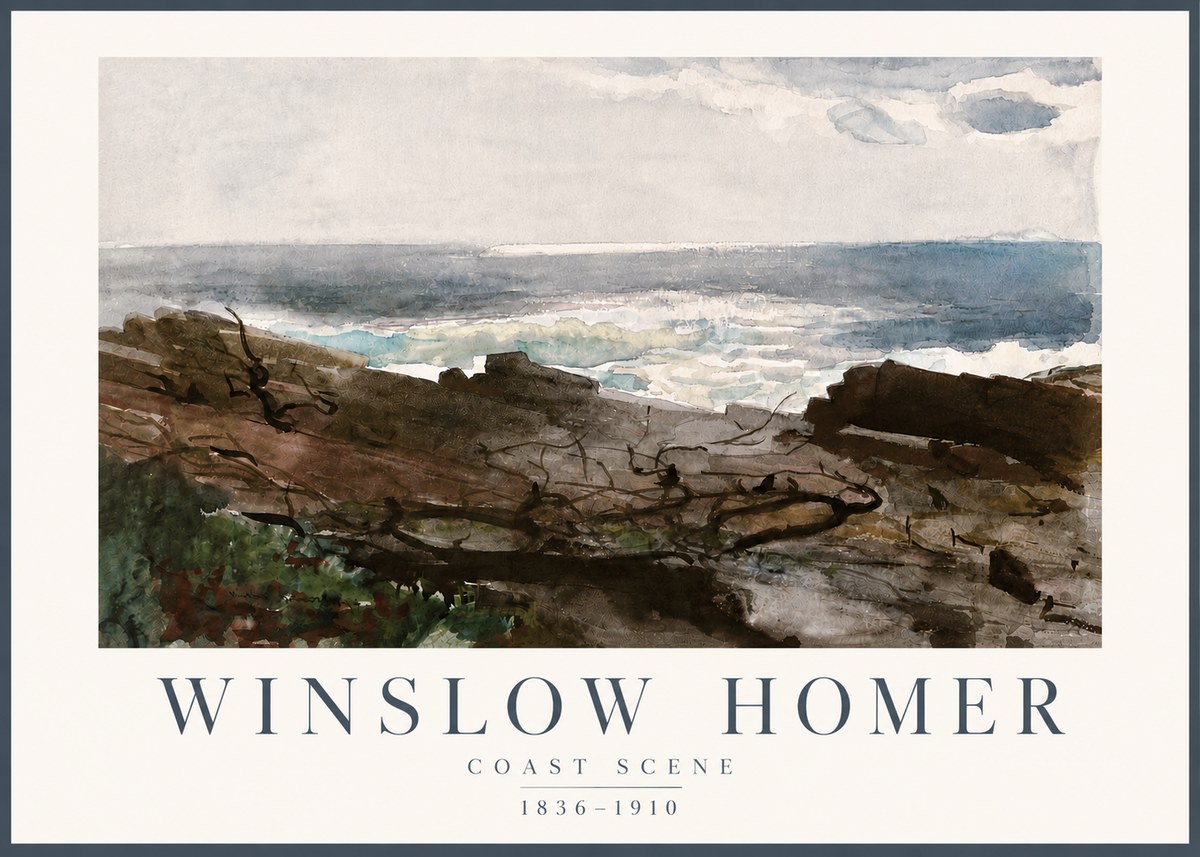 Winslow Homer Coast Scene No4 - Affiche