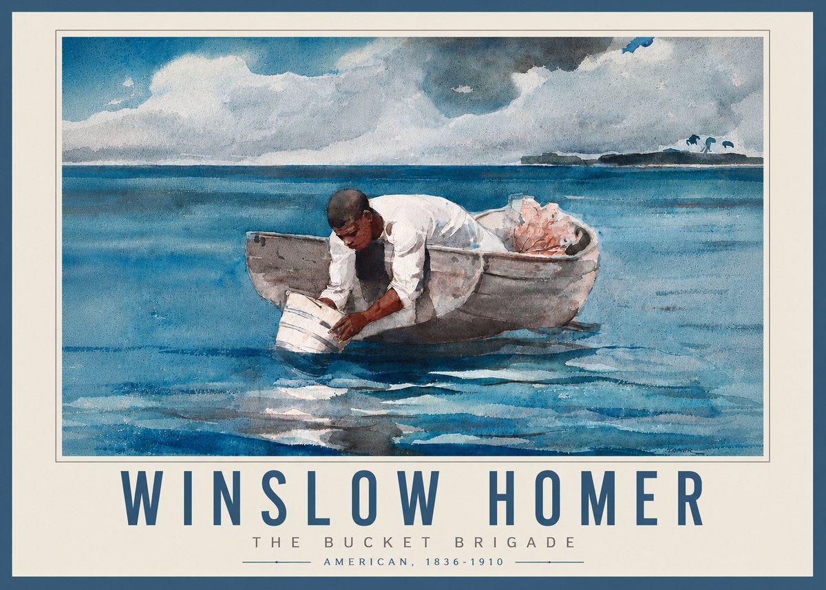 Winslow Homer The Bucket Brigade No4 - Affiche