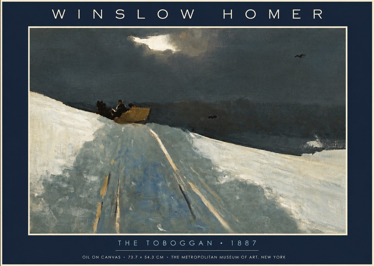 Winslow Homer The Toboggan No5 - Affiche