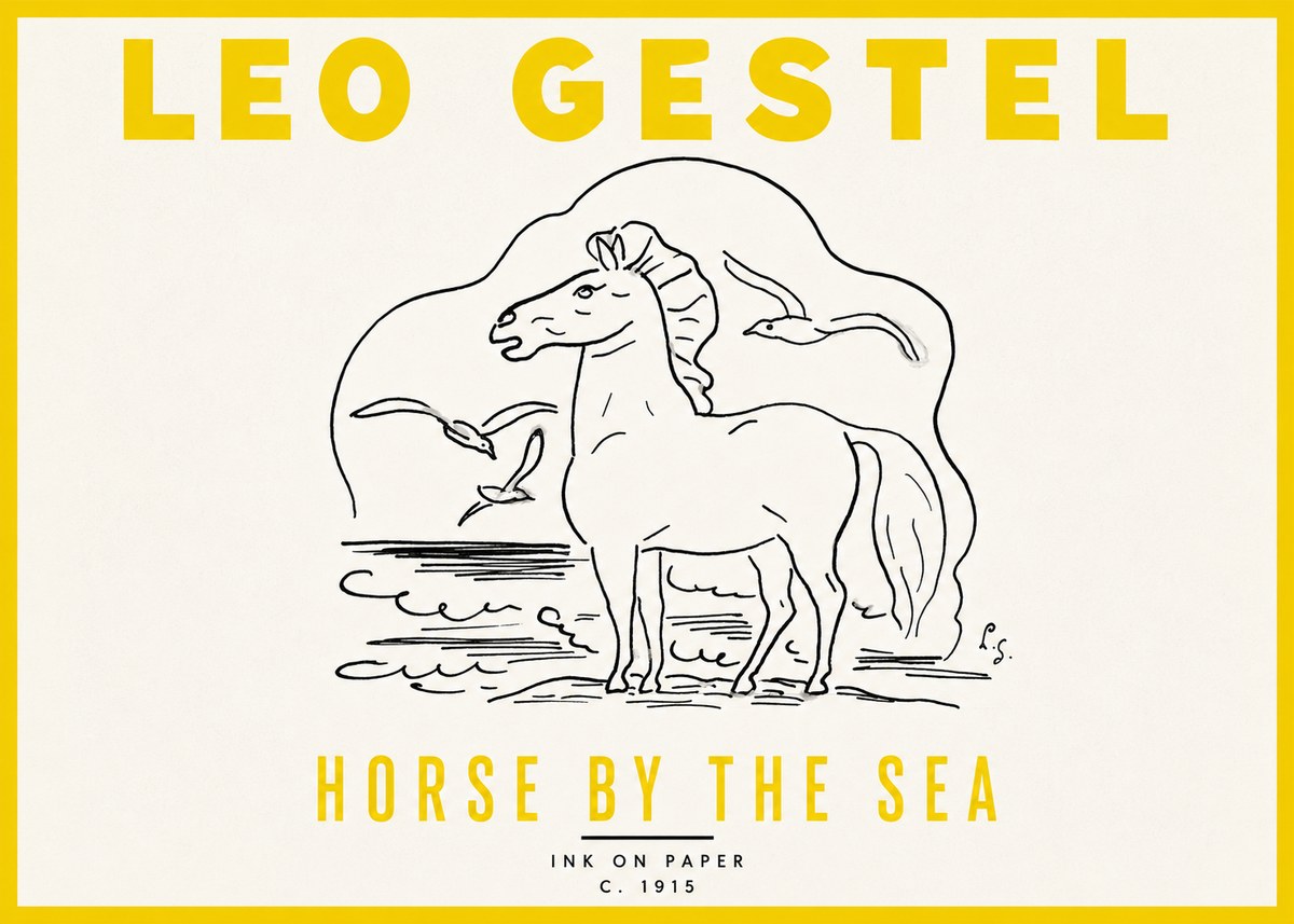 Leo Gestel Horse by the Sea No5 - Affiche