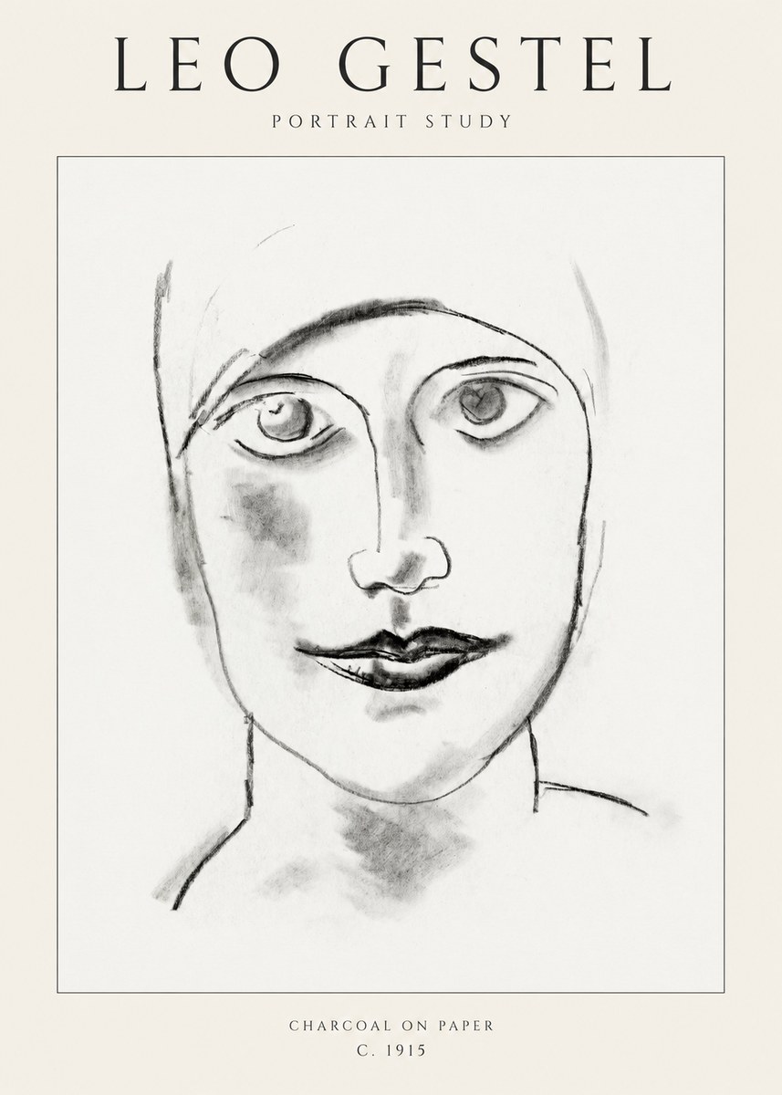 Leo Gestel Portrait Study I No1 - Affiche