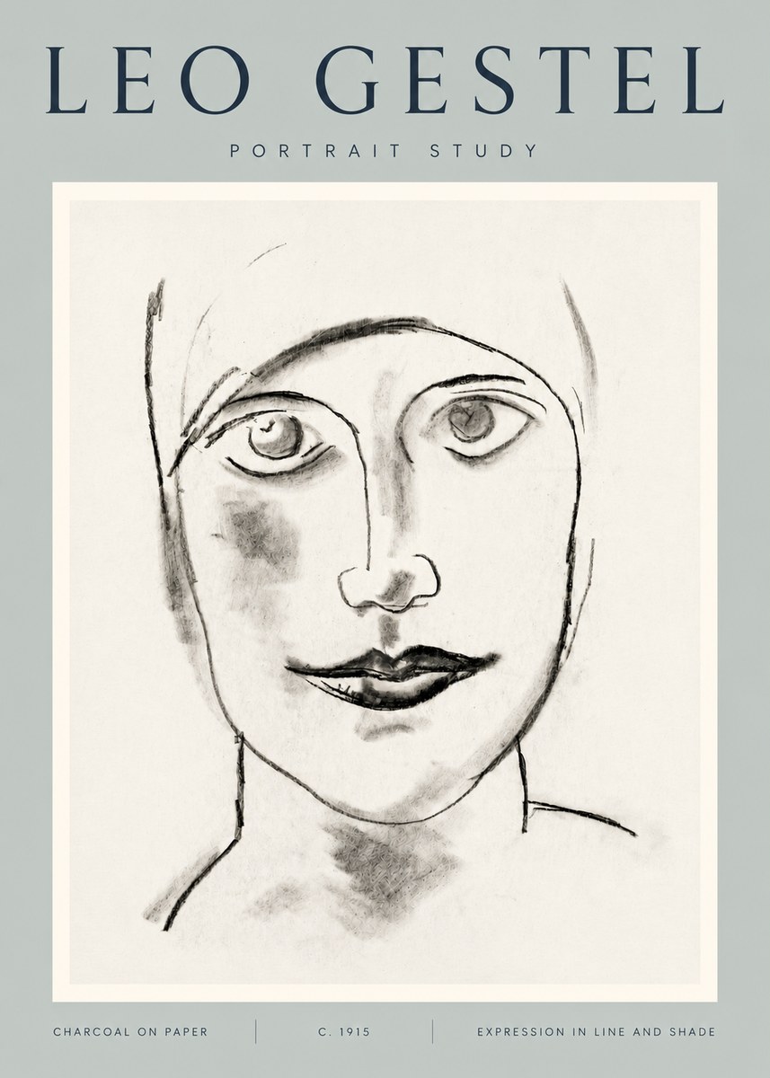 Leo Gestel Portrait Study I No5 - Affiche