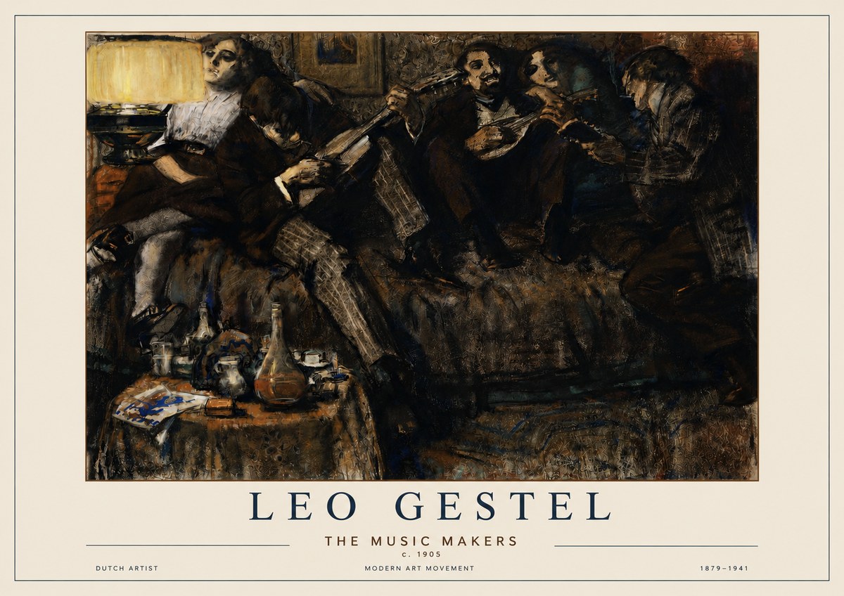 Leo Gestel The Music Makers No3 - Affiche