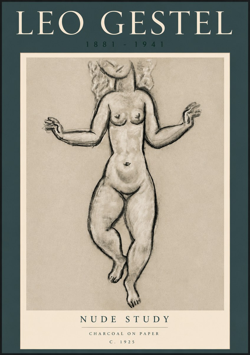 Leo Gestel Nude Study No4 - Affiche