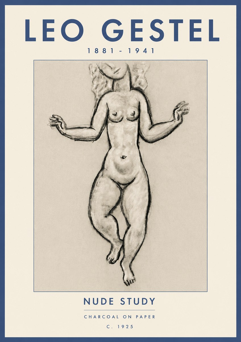 Leo Gestel Nude Study No6 - Affiche