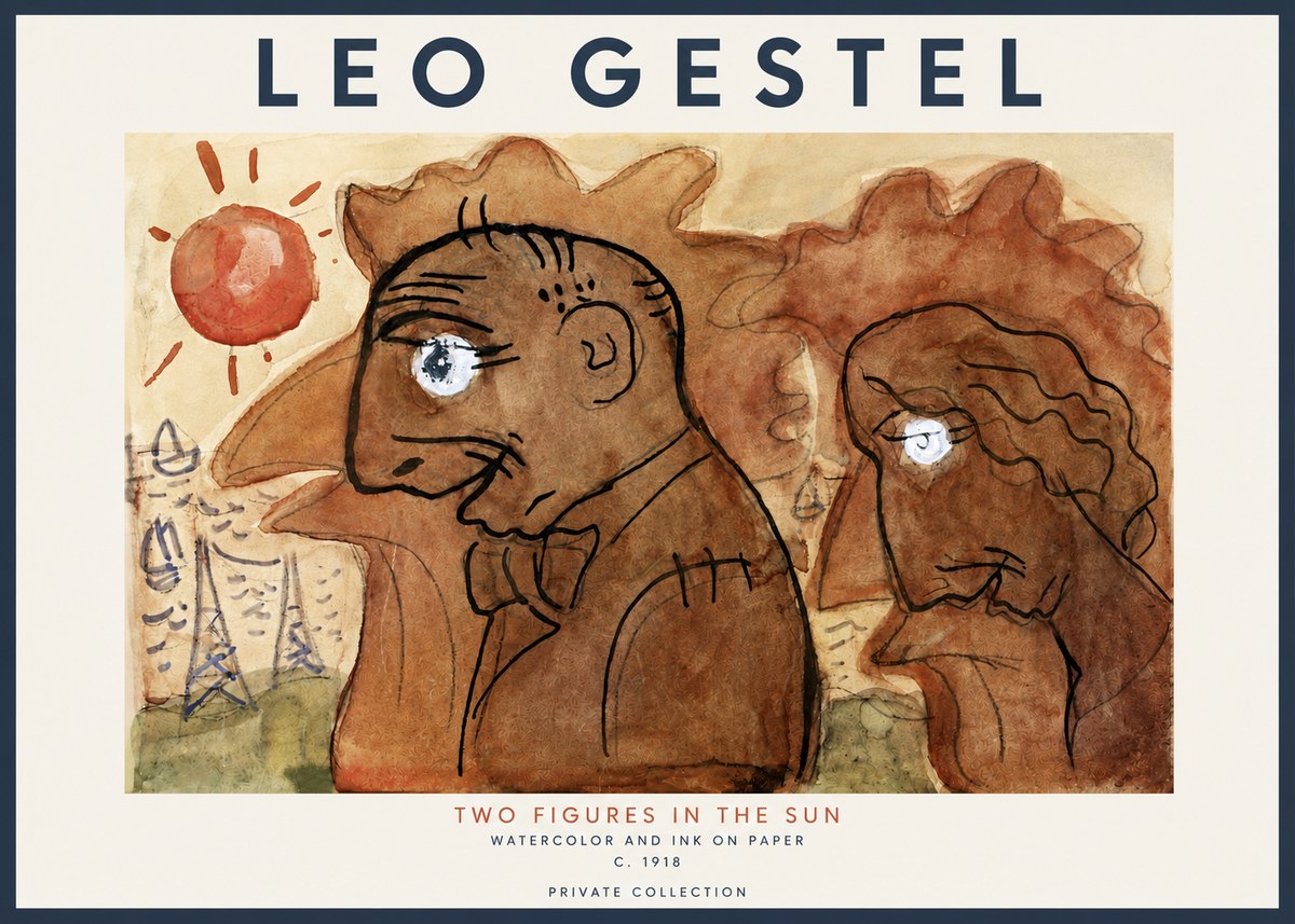 Leo Gestel Two Figures in the Sun No2 - Affiche