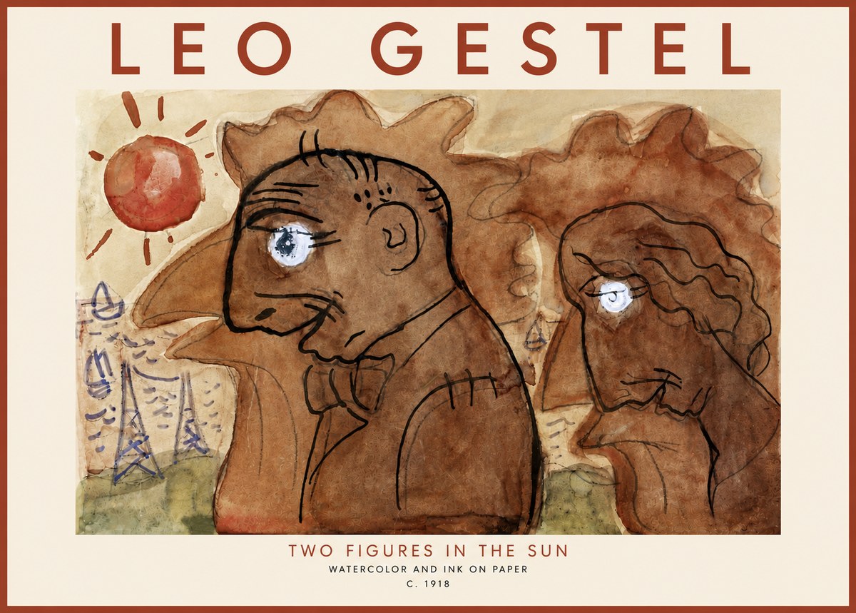 Leo Gestel Two Figures in the Sun No3 - Affiche