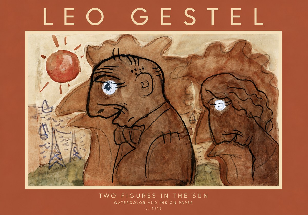 Leo Gestel Two Figures in the Sun No5 - Affiche