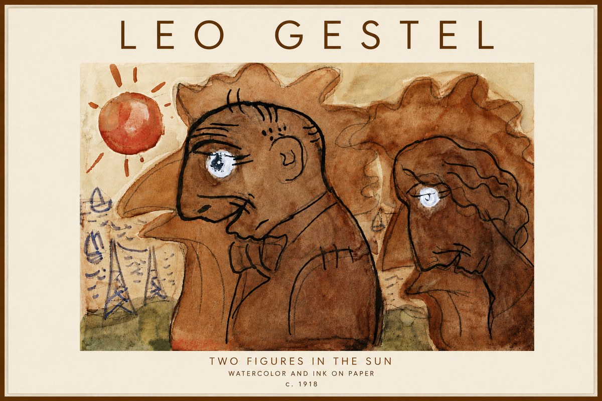 Leo Gestel Two Figures in the Sun No6 - Affiche