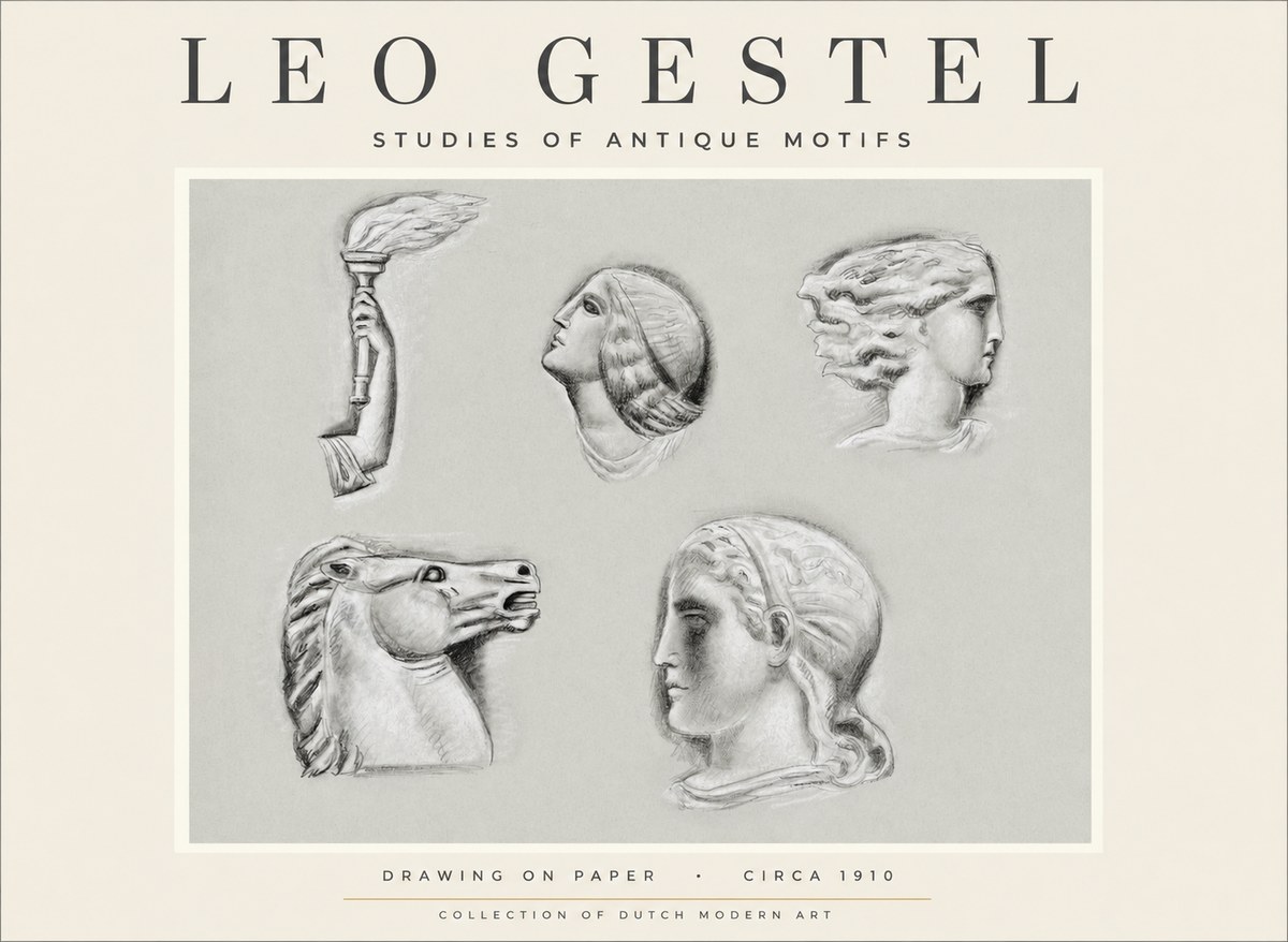 Leo Gestel Studies of Antique Motifs No1 - Affiche