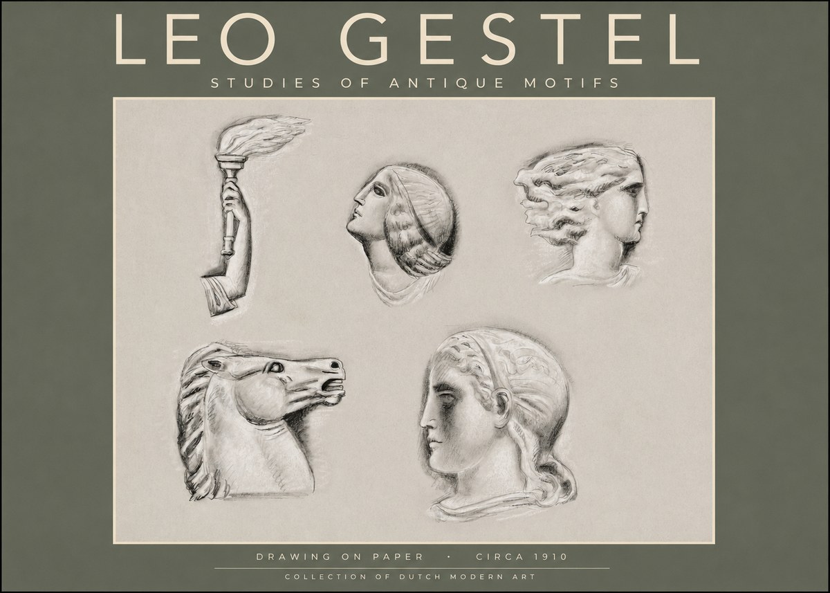 Leo Gestel Studies of Antique Motifs No2 - Affiche