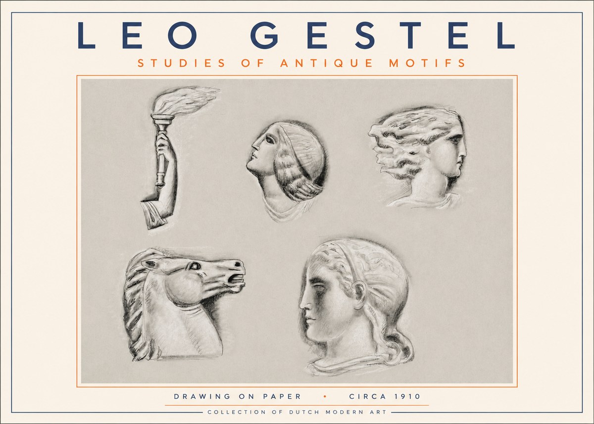 Leo Gestel Studies of Antique Motifs No3 - Affiche