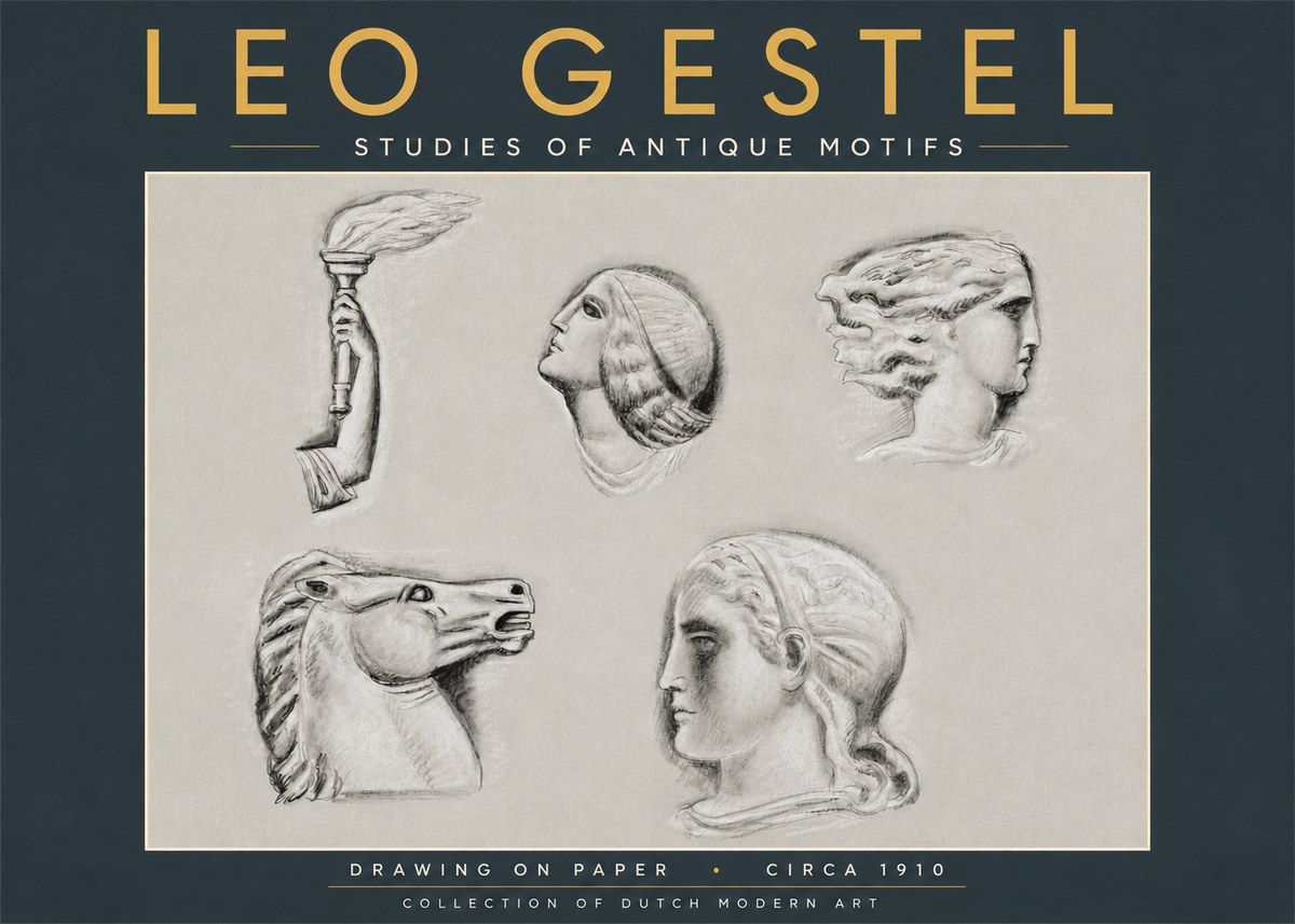 Leo Gestel Studies of Antique Motifs No5 - Affiche