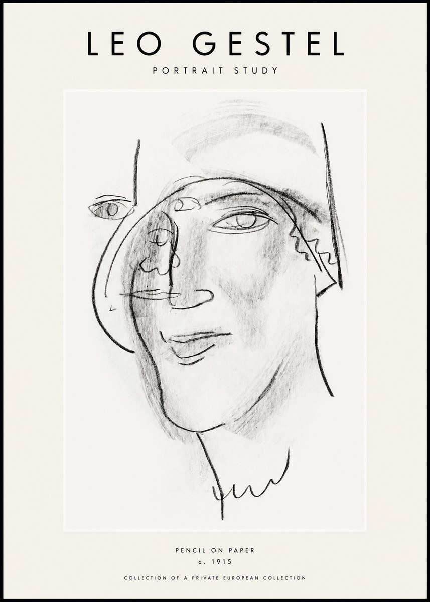 Leo Gestel Portrait Study II No1 - Affiche