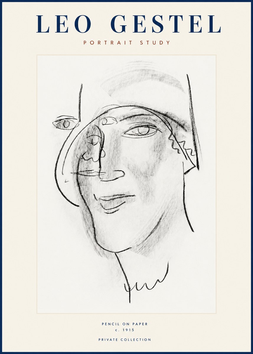 Leo Gestel Portrait Study II No2 - Affiche