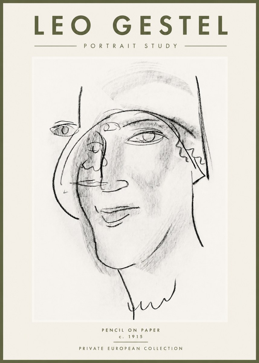 Leo Gestel Portrait Study II No3 - Affiche