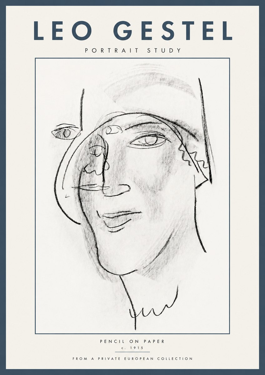Leo Gestel Portrait Study II No5 - Affiche