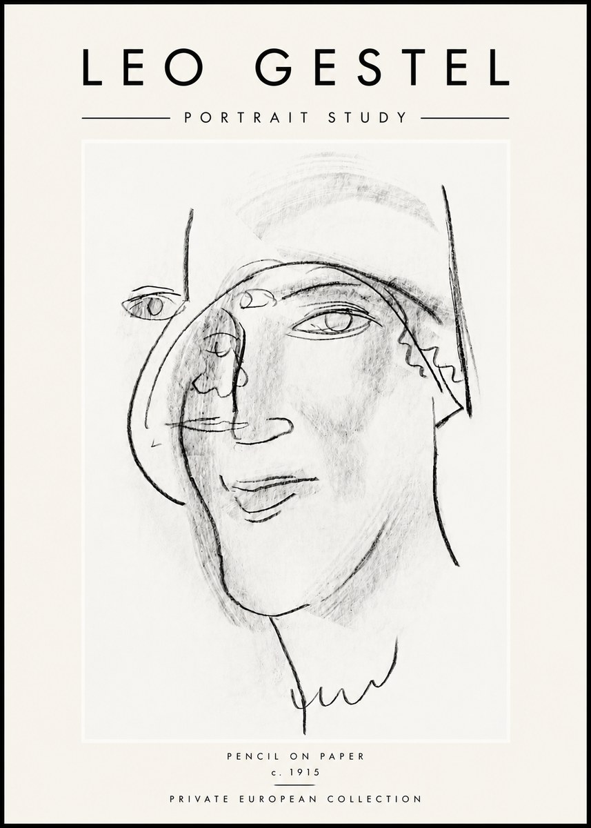 Leo Gestel Portrait Study II No6 - Affiche