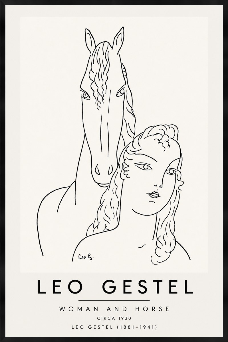 Leo Gestel Woman and Horse No6 - Affiche