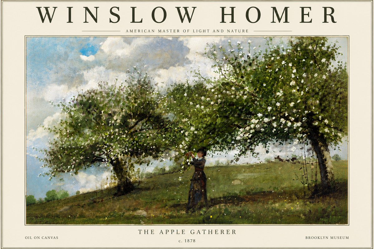 Winslow Homer The Apple Gatherer No6 - Affiche