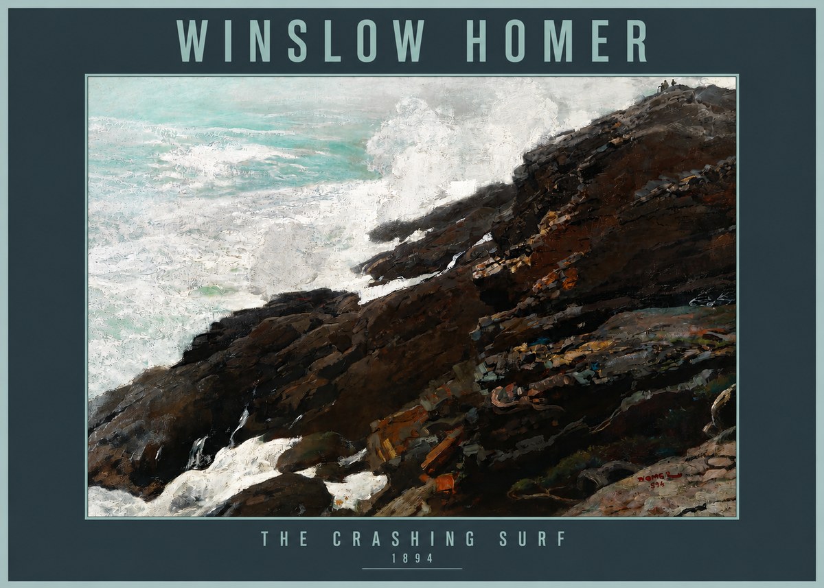 Winslow Homer The Crashing Surf No2 - Affiche