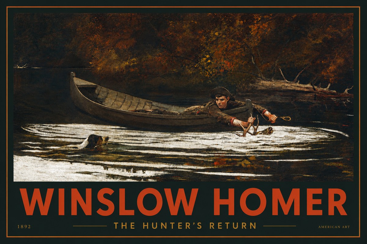 Winslow Homer The Hunter's Return No2 - Affiche