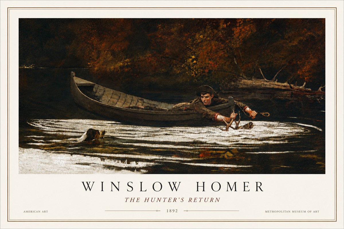 Winslow Homer The Hunter's Return No3 - Affiche