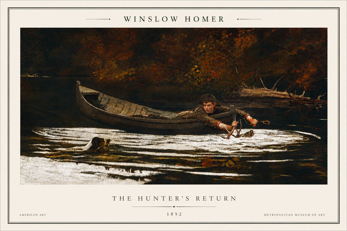 Winslow Homer The Hunter's Return No5 - Affiche