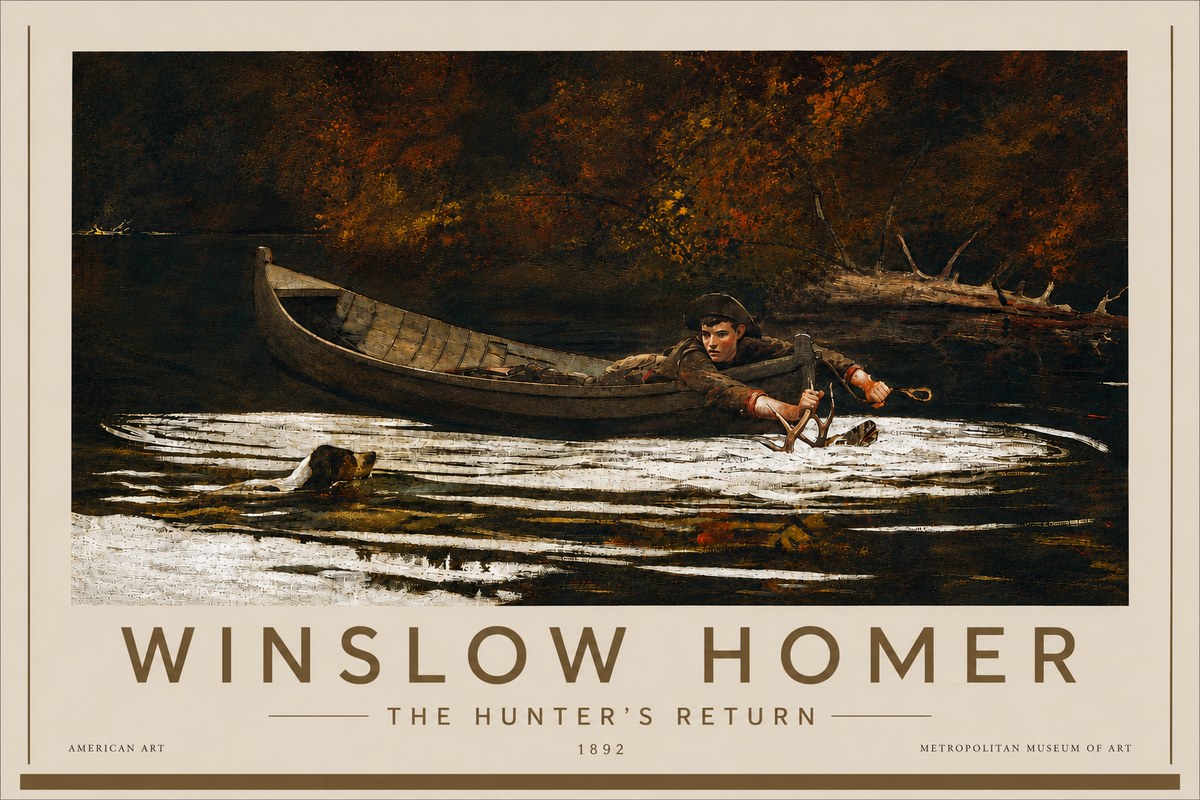 Winslow Homer The Hunter's Return No6 - Affiche
