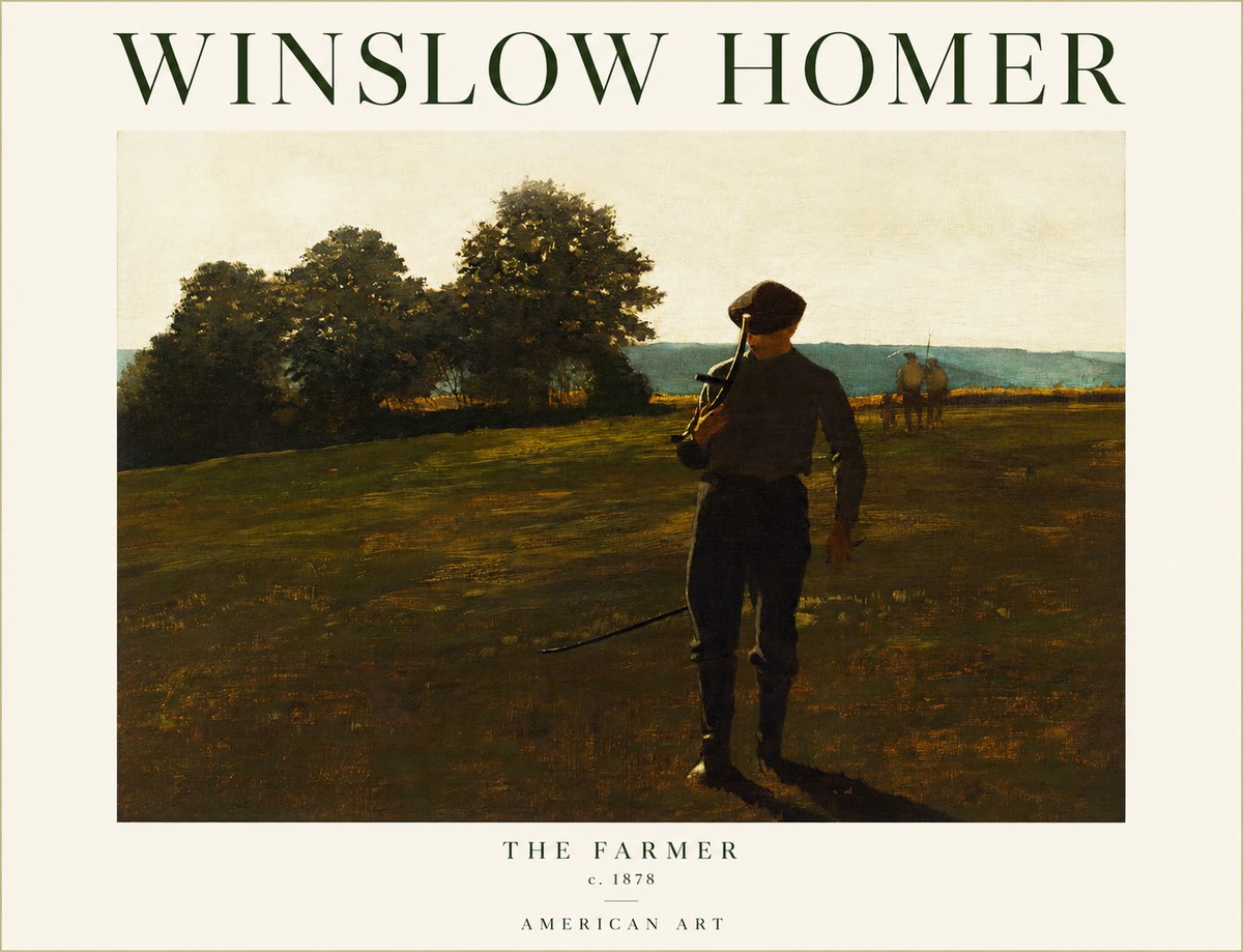 Winslow Homer The Farmer No1 - Affiche