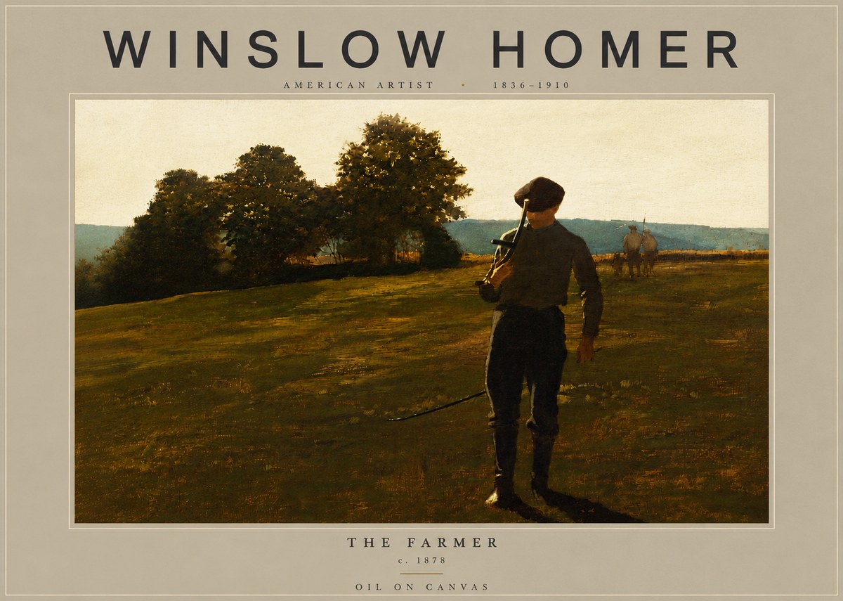 Winslow Homer The Farmer No5 - Affiche