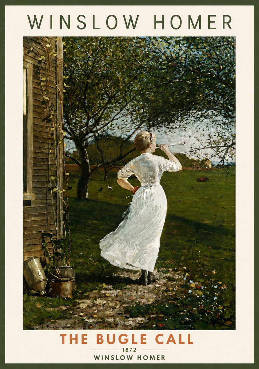 Winslow Homer The Bugle Call No2 - Affiche