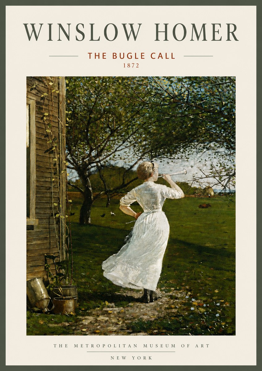 Winslow Homer The Bugle Call No3 - Affiche