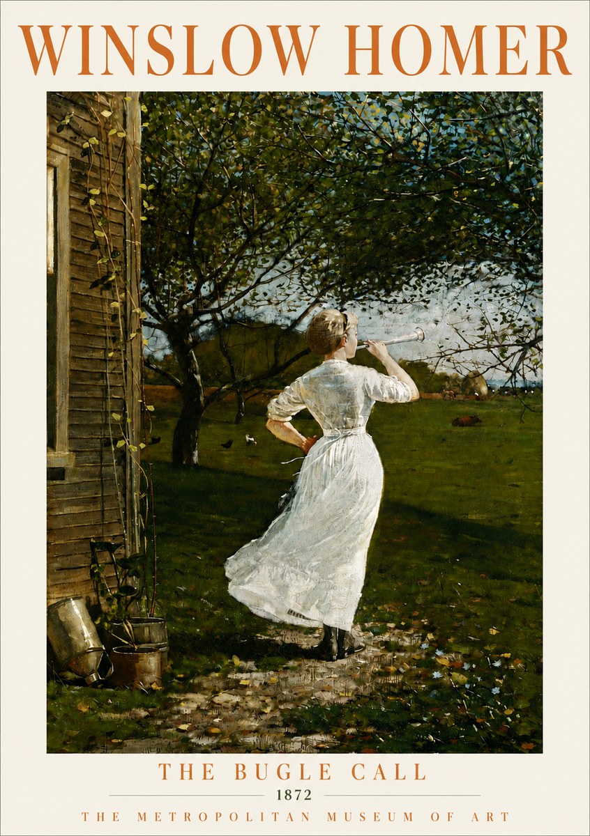 Winslow Homer The Bugle Call No4 - Affiche