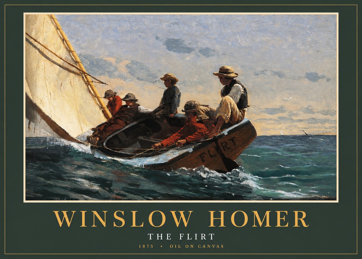 Winslow Homer The Flirt No2 - Affiche