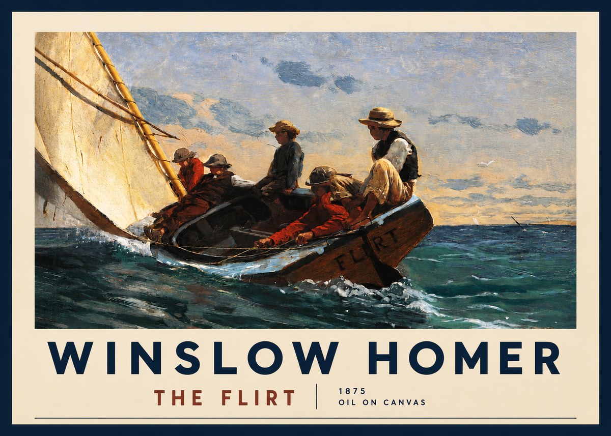 Winslow Homer The Flirt No3 - Affiche