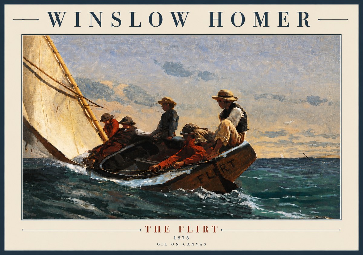 Winslow Homer The Flirt No6 - Affiche
