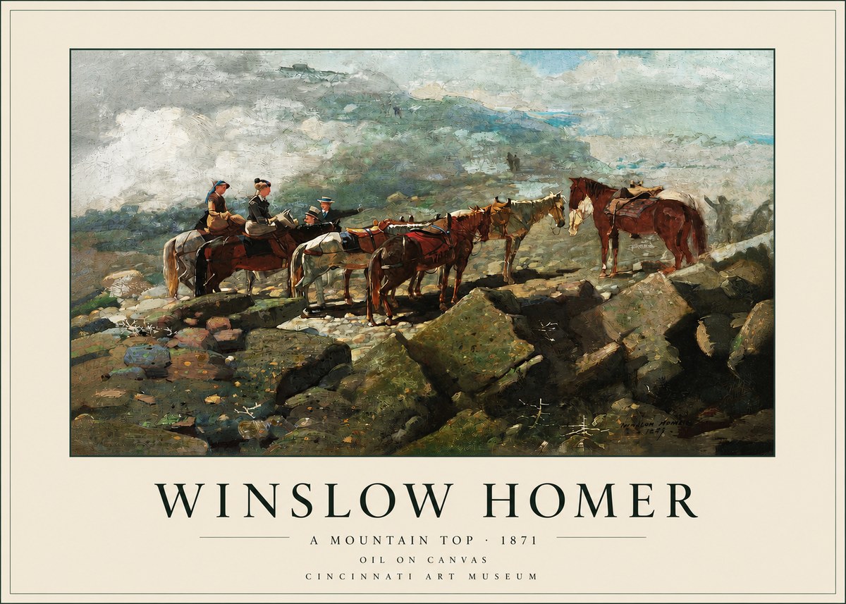 Winslow Homer A Mountain Top No3 - Affiche