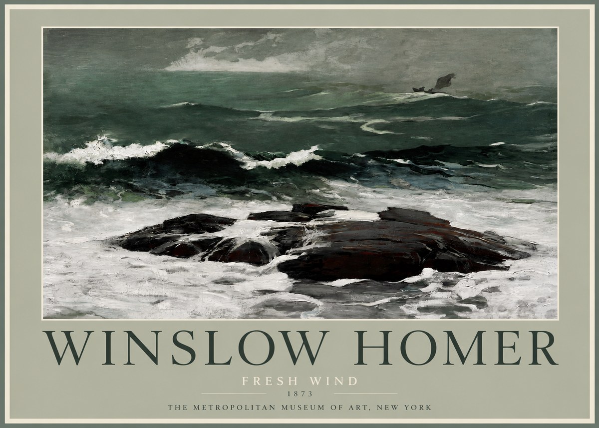Winslow Homer Fresh Wind No2 - Affiche