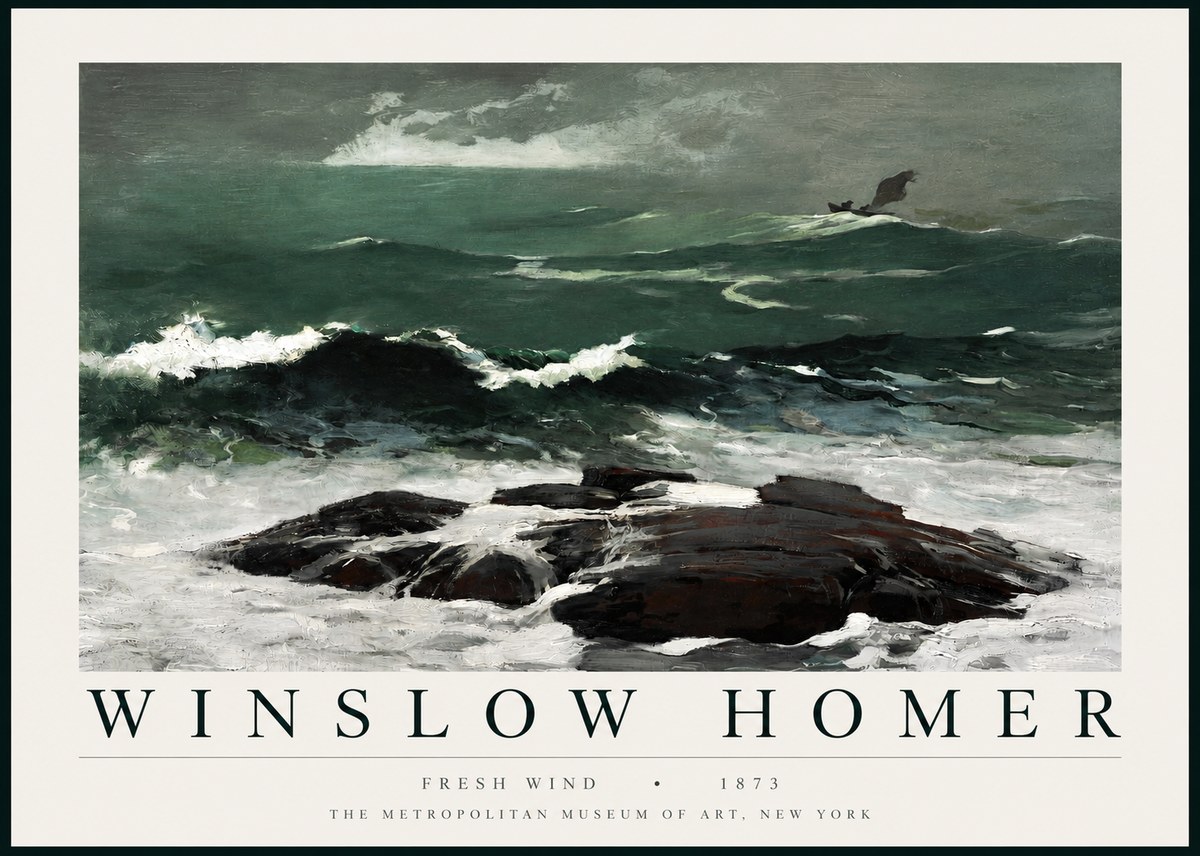 Winslow Homer Fresh Wind No3 - Affiche
