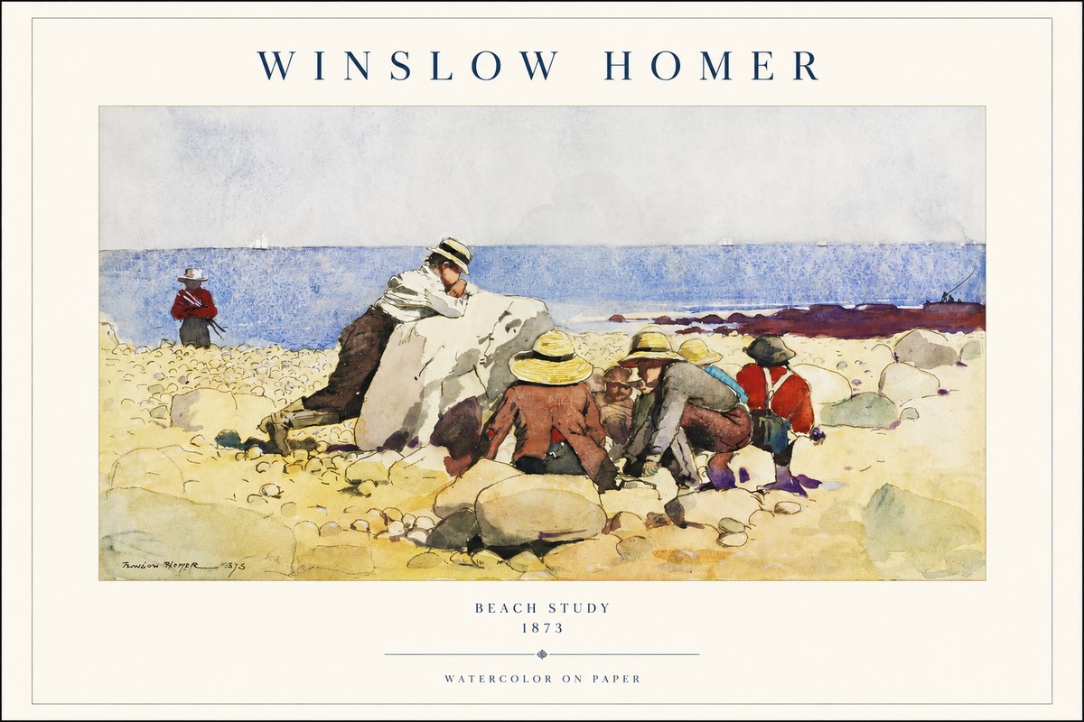 Winslow Homer Beach Study No1 - Affiche