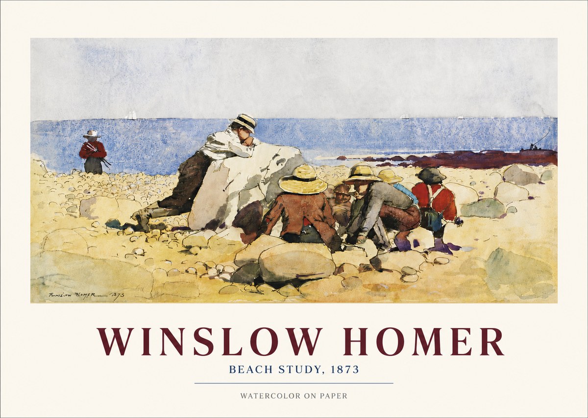 Winslow Homer Beach Study No3 - Affiche